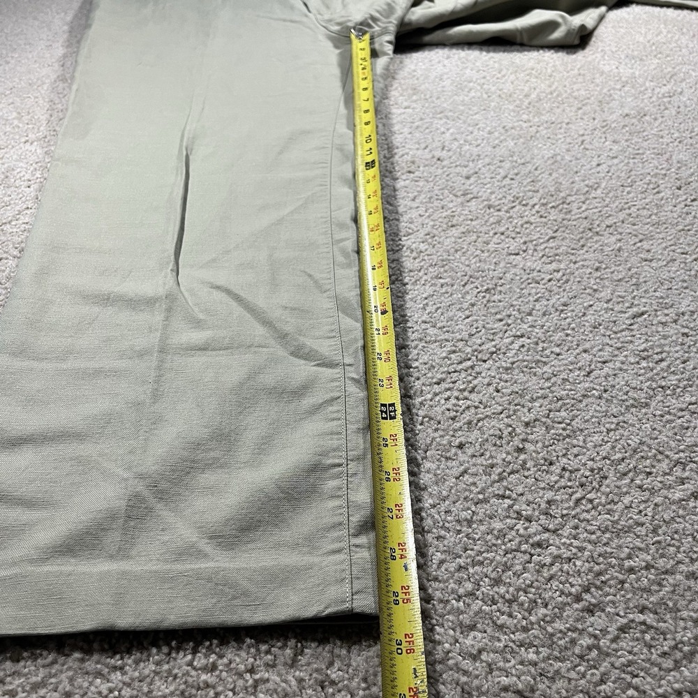VTG Tommy Hilfiger Linen & Cotton Blend Pants Mens 38x32 Breathable Pleated Y2K - Picture 6 of 12